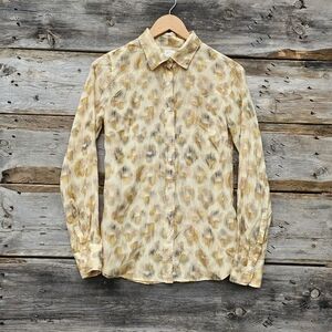 J. Crew Cotton Silk Printed Blouse